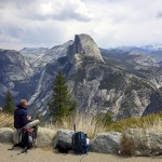 Zicht op Half Dome in Yosemite N.P.