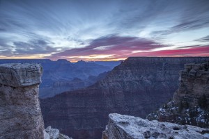 Woeste luchten boven de Grand Canyon
