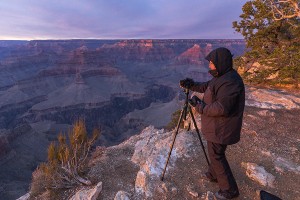 De zonsondergang vastleggen in de Grand Canyon